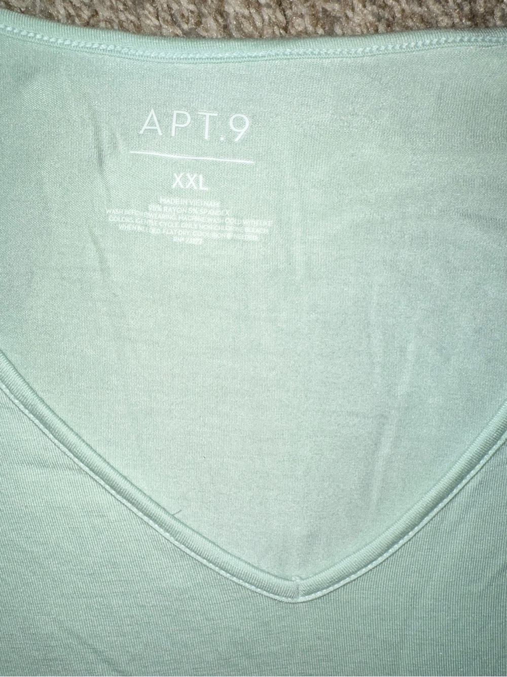 Apt. 9 Mint Green V-Neck Tank Top - XXL - Picture 2 of 2